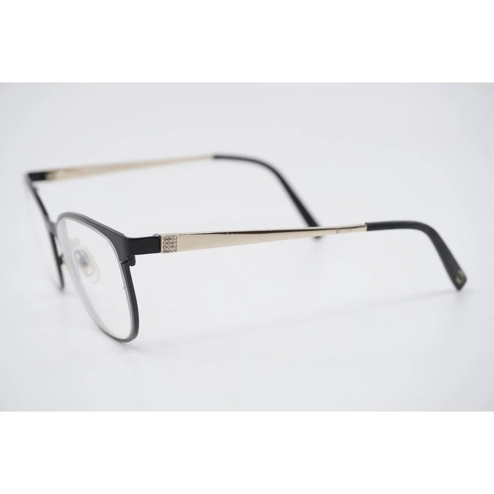 Vtg Oscar de la Renta OSL 969 Eyeglasses Frame Semi Matte Black Gold 53-15-135